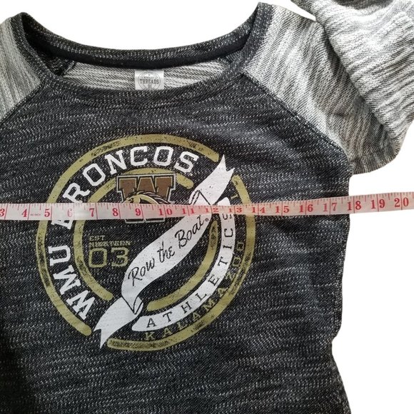 Rivalry Threads 91 Sweater WMU Broncos Women's Medium 8/10 Gray Scoop Neck - Picture 6 of 9